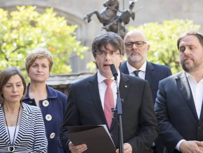 Carles Puigdemont anuncia el referéndum para el 1 de octubre.