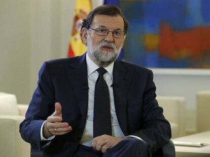 Mariano Rajoy, durante la entrevista con Efe este jueves.