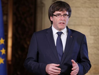 Carles Puigdemont, este sábado.