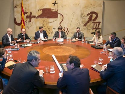 Reunión de Gobierno de la Generalitat de Cataluña.