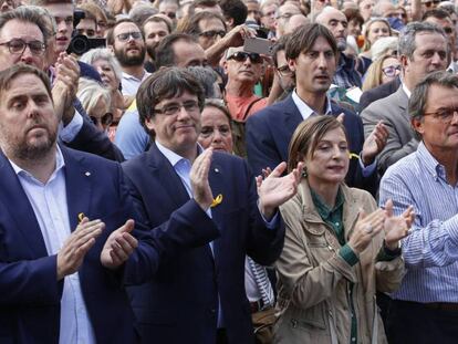 Oriol Junqueras, Carles Puigdemont, Carme Forcadell y Artur Mas.