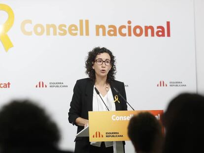 Marta Rovira, en una reunión de Esquerra.