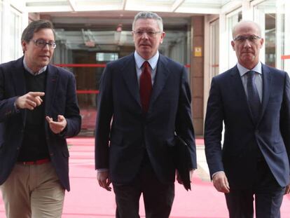 Alberto Ruiz Gallardón acude a declarar a la comisión de corrupción de la Asamblea de Madrid.