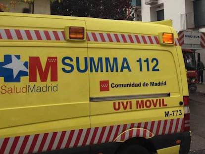 Una ambulancia del Summa, en una intervención.