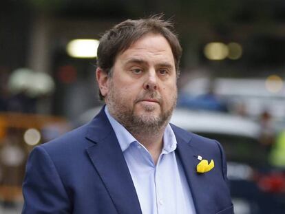 Oriol Junqueras a su llegada a la Audiencia Nacional el 6 de noviembre.