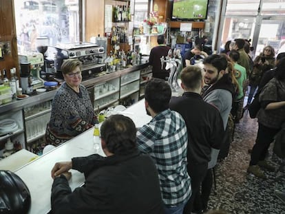 Bar El Palentino en la calle del Pez 8 de Madrid.