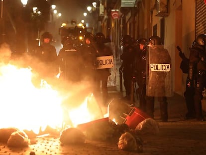 Sis detinguts en les protestes a Madrid per la mort d’un manter