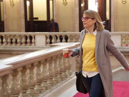 La diputada de Junts per Catalunya, Elsa Artadi a su llegada al Parlament.