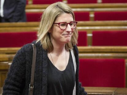 Elsa Artadi, este jueves en el Parlamento. / Vídeo: Declaraciones de Toni Comín sobre la excarcelación de Puigdemont.
