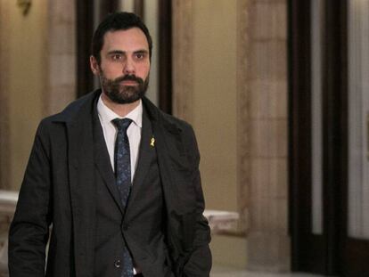 El presidente del Parlament, Roger Torrent. En vídeo, declaraciones de Torrent, el día 12 de abril en la Cadena SER.