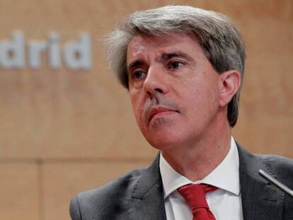 Ángel Garrido, en la sede del Gobierno regional madrileño.