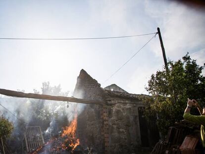 Estado en el que ha quedado la vivienda afectada por la explosión.