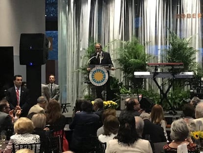 Torra, este miércoles, durante el evento sobre el festival cultural. En vídeo, declaraciones del presidente de la Generalitat a la agencia ACN tras abandonar el evento.