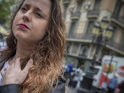 Rocío Martín, informadora turística, en Las Ramblas.