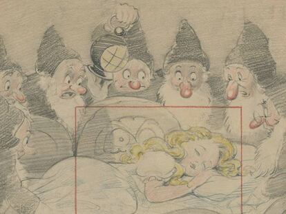 Dibujo del cuento 'Blancanieves y los siete enanitos', adaptado por Disney en 1937.