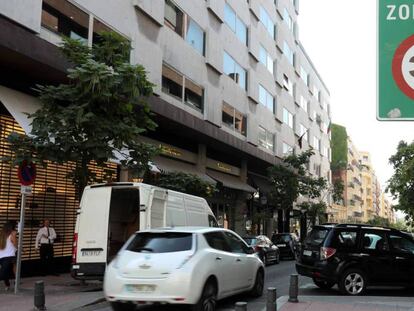 La calle de Lagasca, en el centro de Madrid, ya limitada a 30 kilómetros por hora.