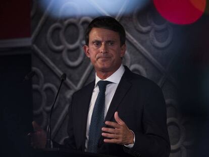 Valls, durante la presentación de su candidatura.