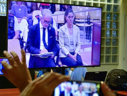 Los padres de Nadia Nerea, durante el juicio.