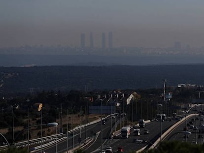 La 'boina' de contaminación, hoy en Madrid.
