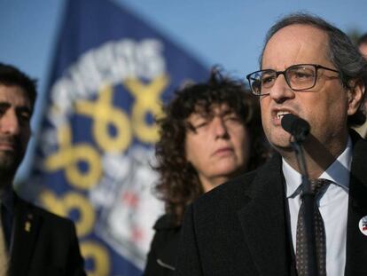 Quim Torra, en la ofrenda floral a Francesc Macià.