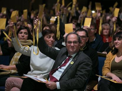 Quim Torra, durante una de las votaciones.