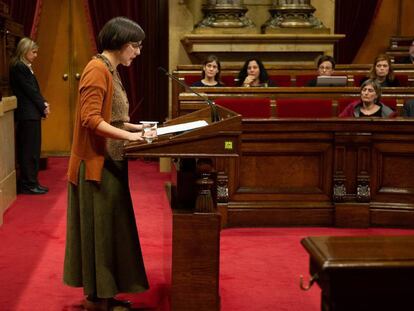 La diputada d'ERC Jenn Díaz, durant el ple de dijous.