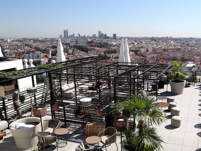 Las vistas desde el piso 27 del Hotel Riu, en el Edificio España de Madrid