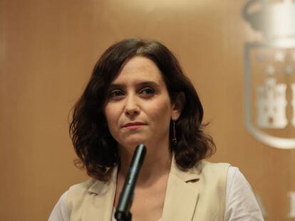 Isabel Diaz Ayuso, este martes en Madrid. En vídeo, declaraciones de Ayuso.