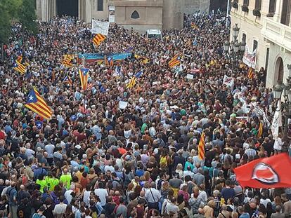 Manifestación en Sabadell contra la detención de miembros de CDR. En vídeo, imágenes de las protestas.