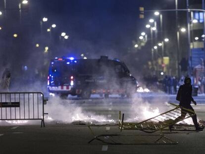 Incidentes este miércoles en Cataluña.