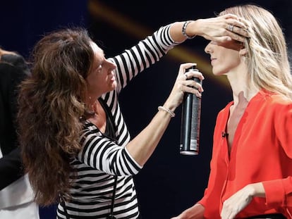 Cayetana Álvarez de Toledo, antes de comenzar el debate de TV3.