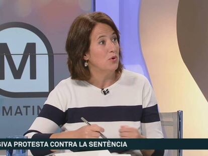 Elisenda Paluzie, el pasado 28 de octubre en TV3.