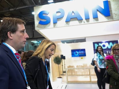 El alcalde de Madrid, José Luis Martínez-Almeida, el lunes a su llegada a la Conferencia de Naciones Unidas sobre el Cambio Climático en Madrid.