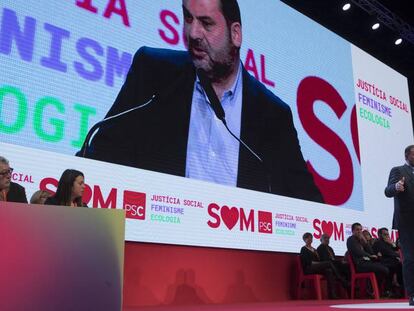 El secretario de organización del PSOE, José Luis Ábalos, este domingo.
