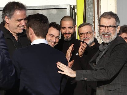 Jordi Cuixart, a su llegada a su empresa en Sentmenat (Barcelona).