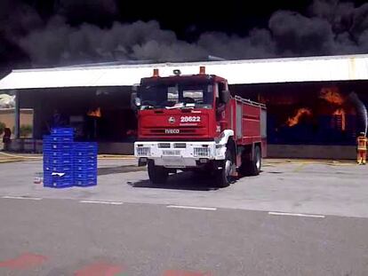 Incendio en la planta de Fontestad en Museros.