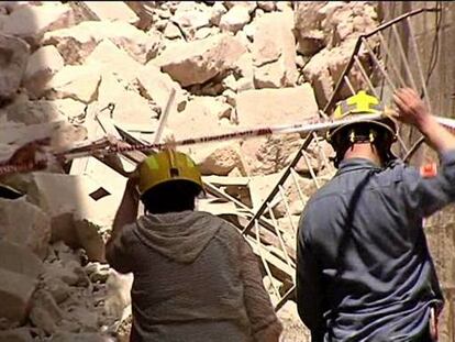Un herido leve al derrumbarse una casa en el barrio antiguo de Tarragona