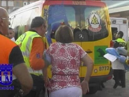 22 heridos leves en un choque de un tren en la estación de Príncipe Pío