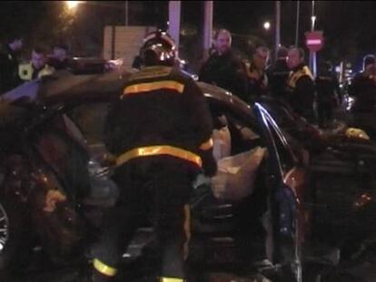 Cinco jóvenes heridos en un accidente tras una persecución policial