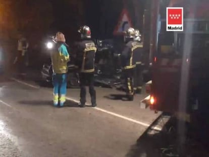 Choque mortal de una ambulancia y un turismo en El Escorial