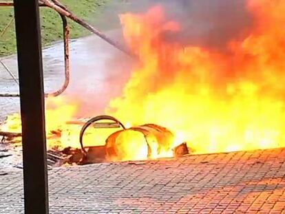 Incidentes durante la huelga.