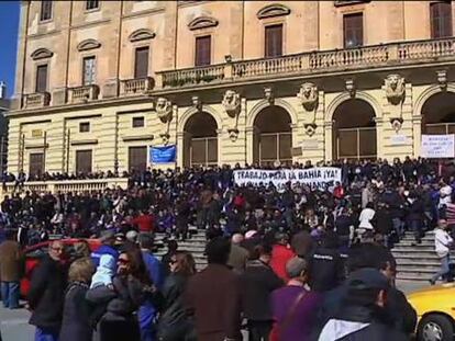 Los trabajadores de Navantia salen a la calle para pedir carga de trabajo