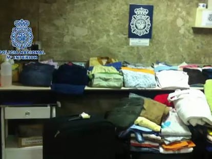 Cocaína impregnada en ropa