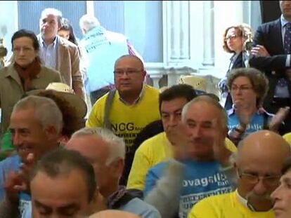 Protesta de preferentistas en Pontevedra