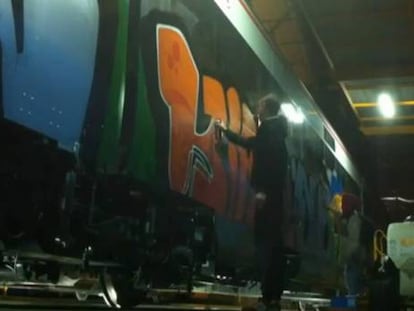 Detenido un grafitero acusado de romper 24 cristales de un tren