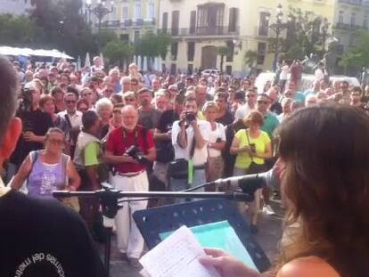 Concentración de apoyo a las víctimas del Metro de Valencia
