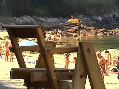 Las playas de Marín, sin socorristas en plena ola de calor