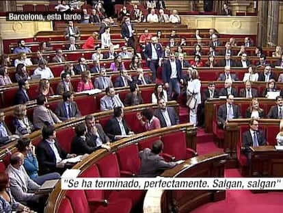 PP y Ciutadans abandonan el Parlament en una votación sobre el franquismo