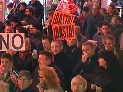 Manifestación en Valencia contra el cierre de RTVV.