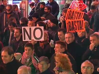Manifestación en Valencia contra el cierre de RTVV.
